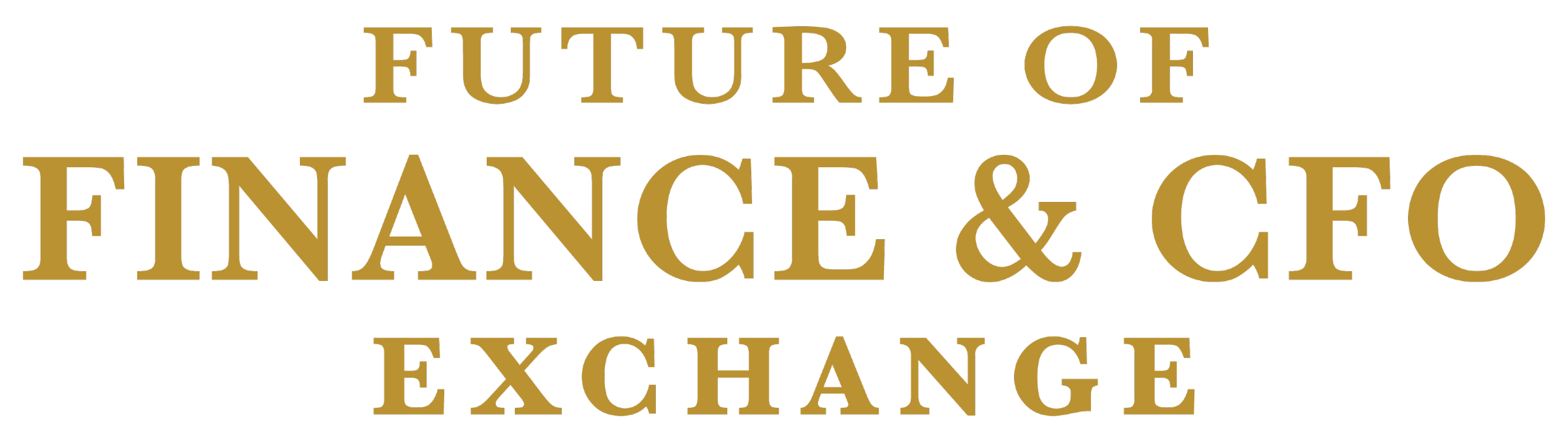 The white logo for the Future of Finance & CFO Exchange