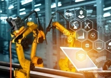 AI robot in warehouse