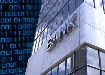Bank digital transformation concept