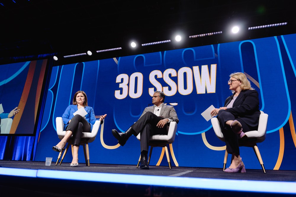 Panel discussion on the main stage at SSOW