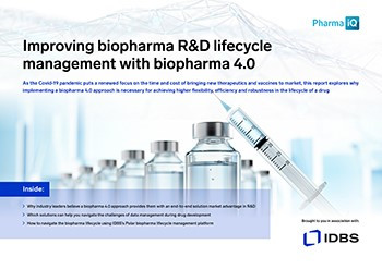 Improving biopharma R&D lifecycle management with biopharma 4.0