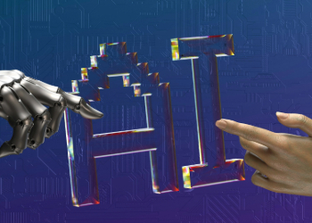 AI and human hands