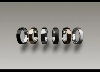 male hand wearing smart ring
