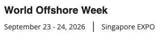 World Offshore Week - Nov 2026