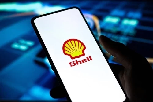 Shell logo on smartphone
