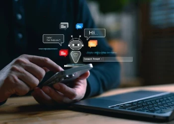 User interacting with AI chatbot