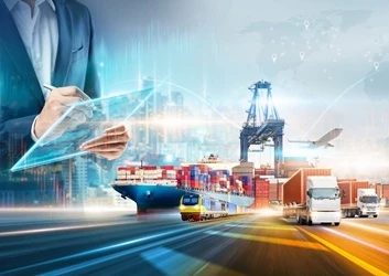 Supply chain management concept image