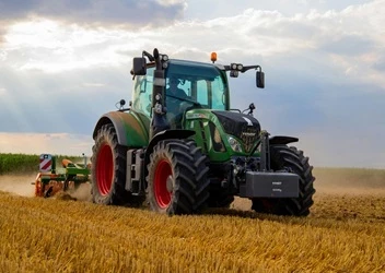 Tractor on farm