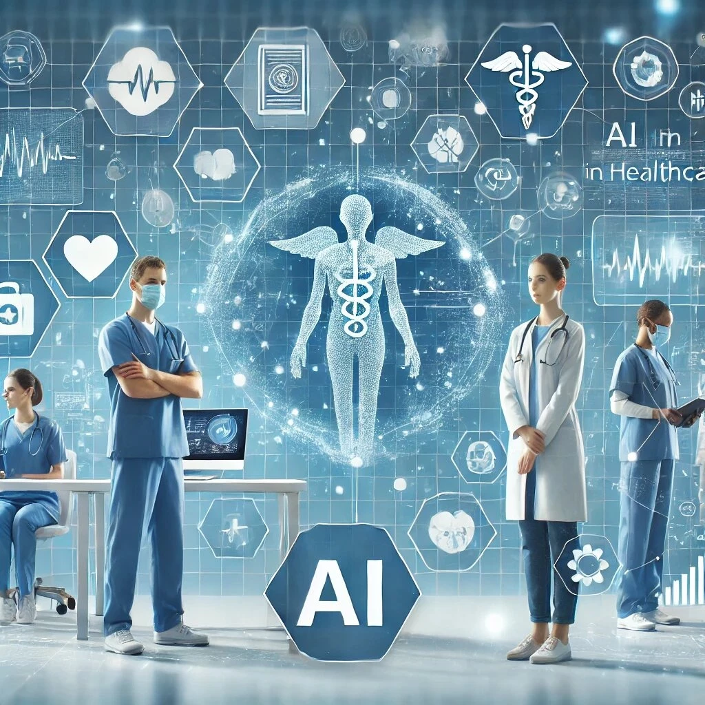 AI in Healthcare - Futuristic Hospital Setting