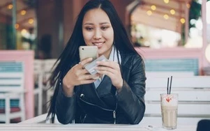 woman using mobile phone