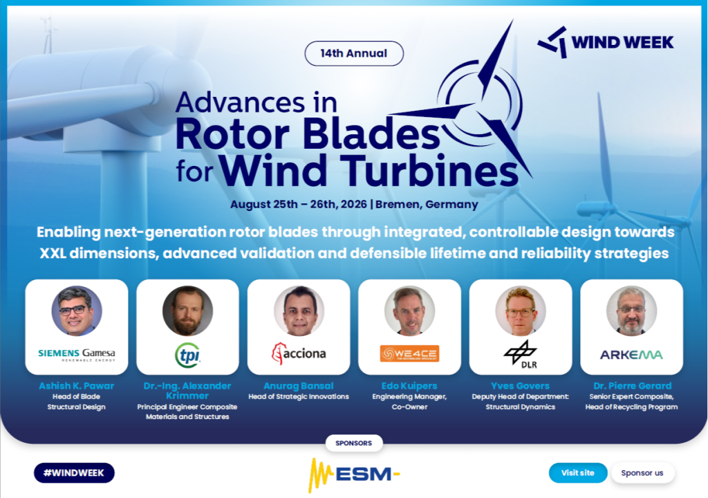Conference Agenda - Advances in Rotor Blades for Wind Turbines Conference | Wind Week 2026