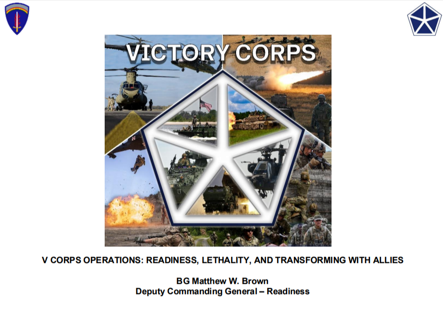 V Corps Operations: Readiness, Lethality, and Transforming With Allies