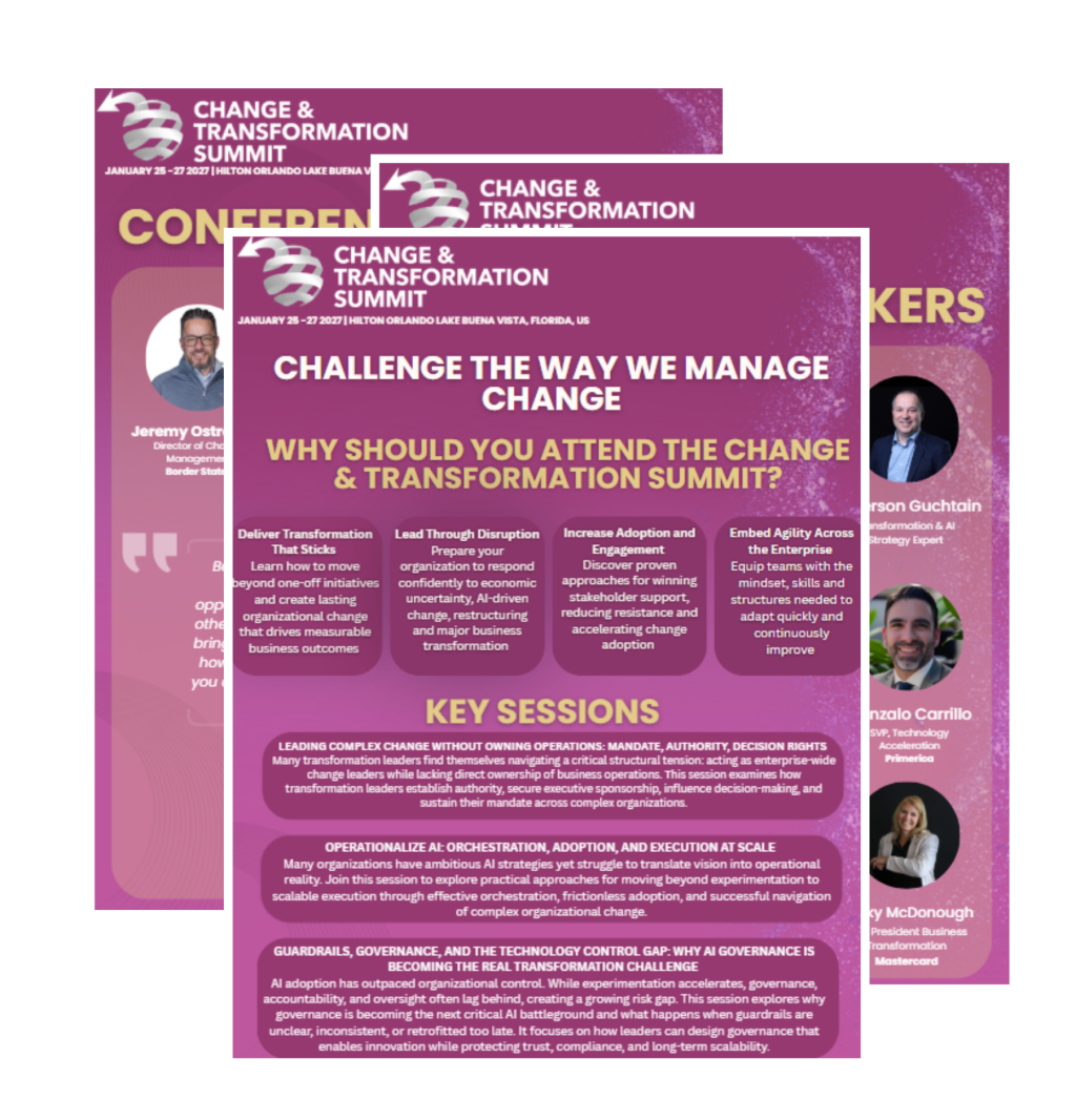 Infographic | Change & Transformation Summit - Leading cultural change through disruption