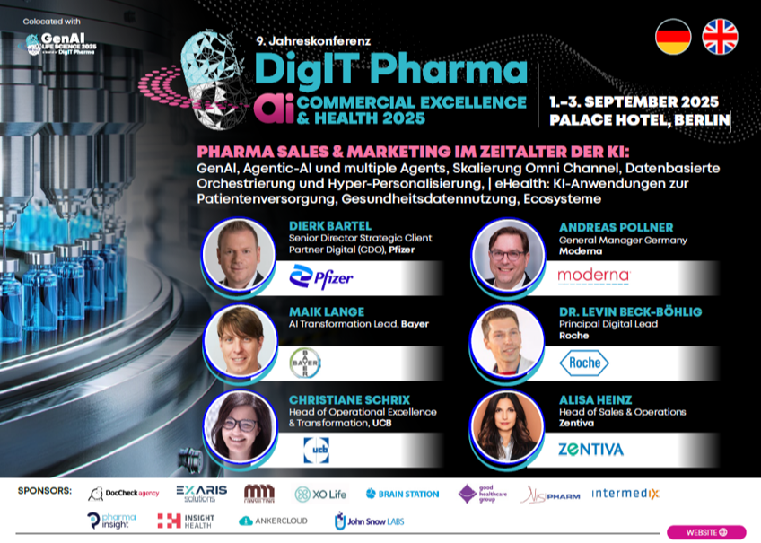 Konferenz-Agenda: DigIT Pharma Commercial Excellence & AI Health 2025