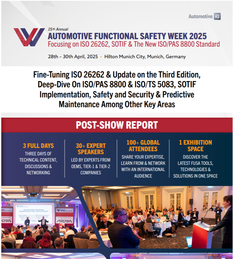 Post Show Report - Automotive Functional Safety 2025