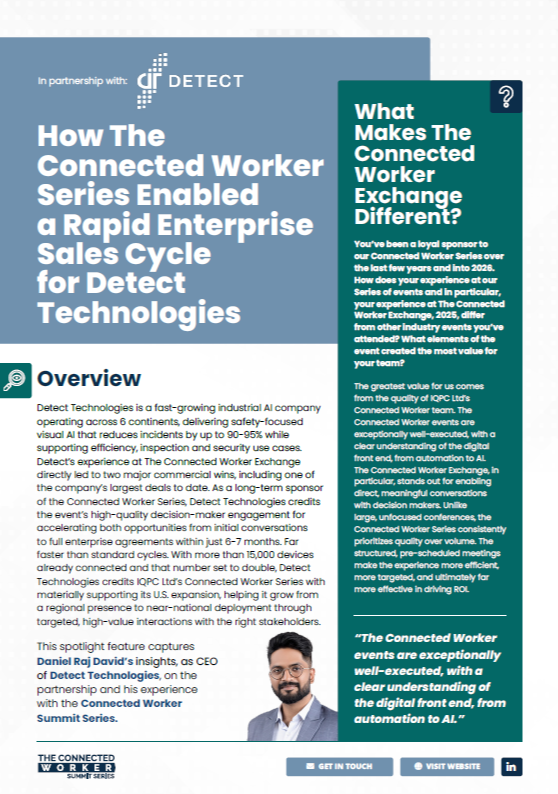 How The Connected Worker Series Enabled a Rapid Enterprise Sales Cycle for Detect Technologies