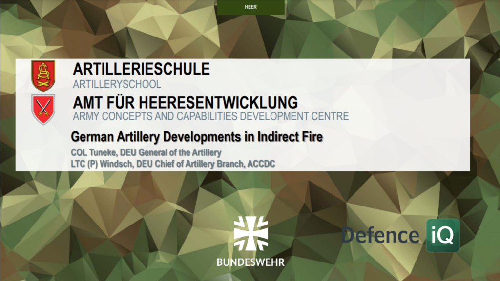 Speaker Presentation: German Artillery Developments in Indirect Fire