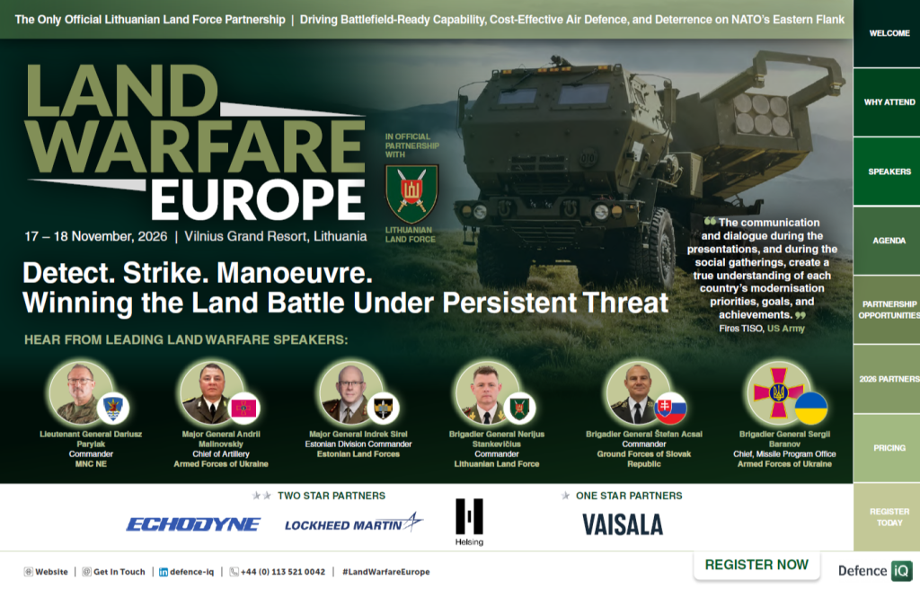 Land Warfare Europe 2026 Agenda