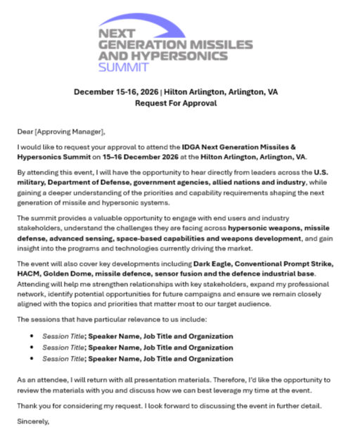 Request for Approval Letter