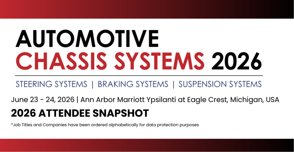 2026 Early Attendee Snapshot | Automotive Chassis Systems USA