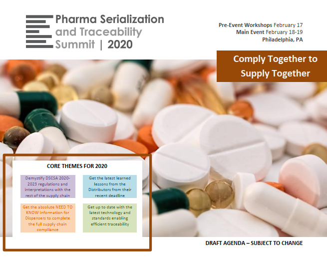 Pharma Serialization and Traceability 2020 Preliminary Agenda