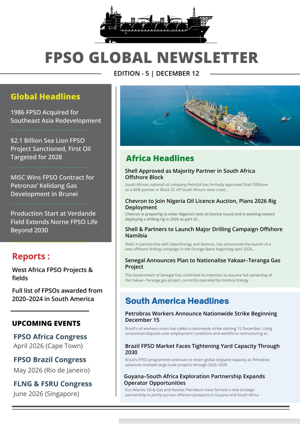 Edition 5 | Inside the Latest FPSO Movements Across Africa, Brazil & Global Deepwater