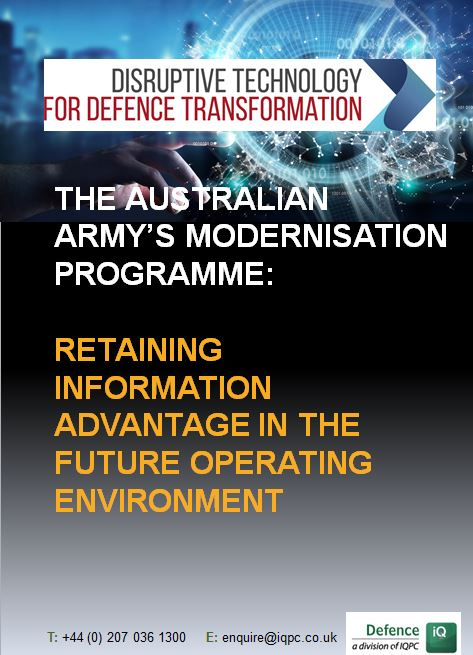 The Australian Army's modernisation programme: Retaining information advantage in the future operating environment