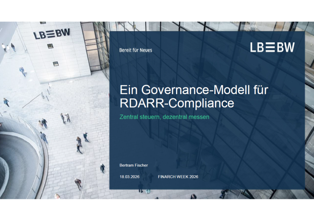 Präsentation: RDARR-Compliance erfolgreich steuern: Zentral führen, dezentral verankern