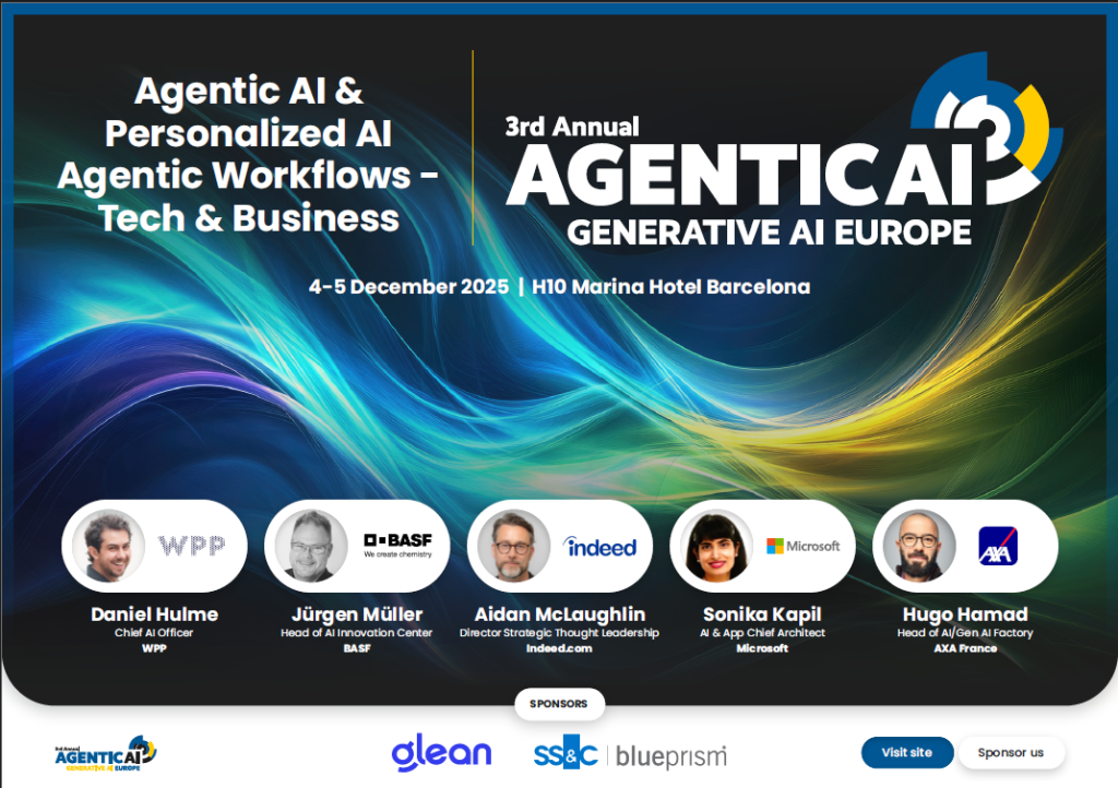 3rd Annual AGENTIC AI EUROPE 2025 | Agenda