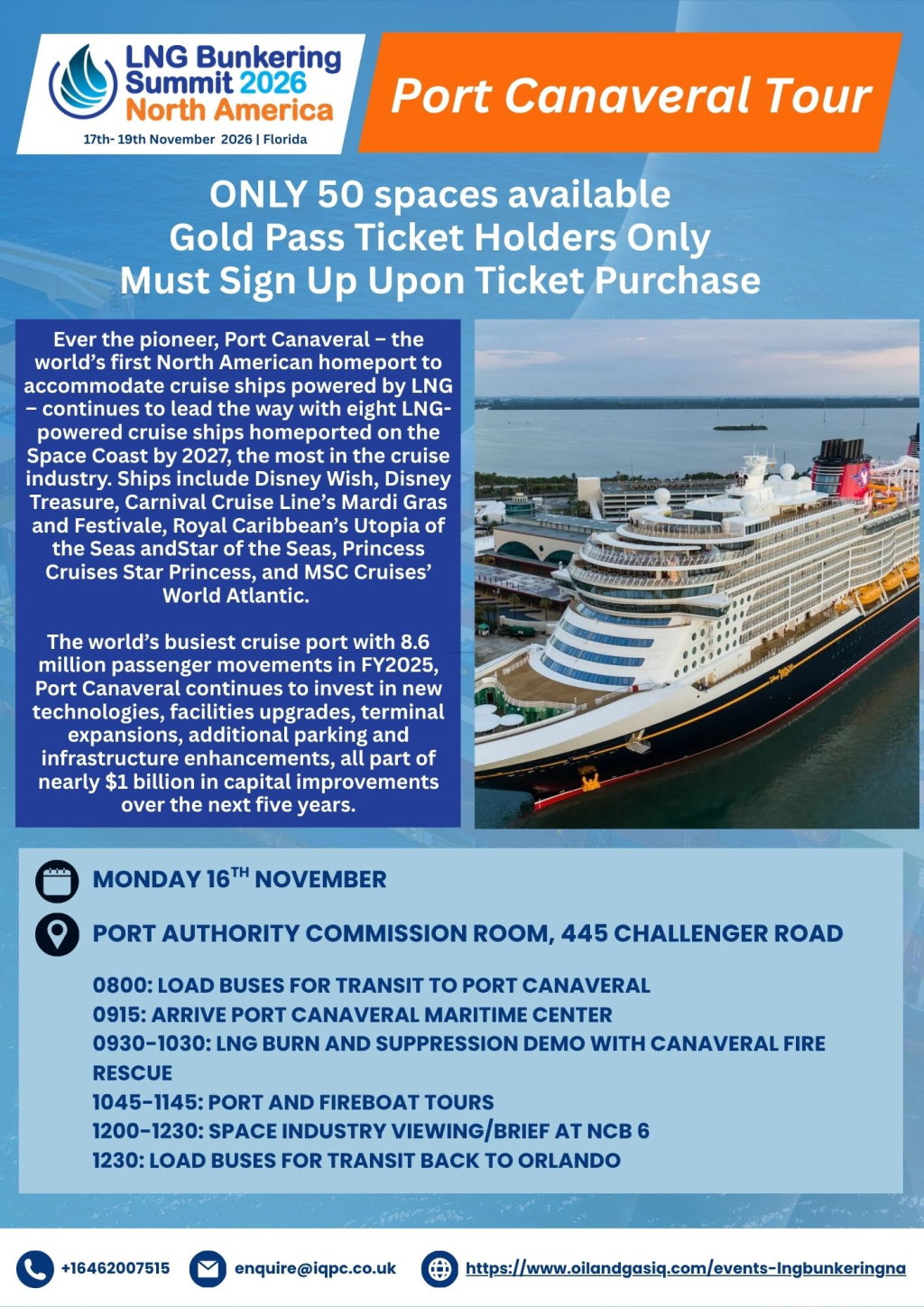 LNG Bunkering North America: Port Canaveral Tour