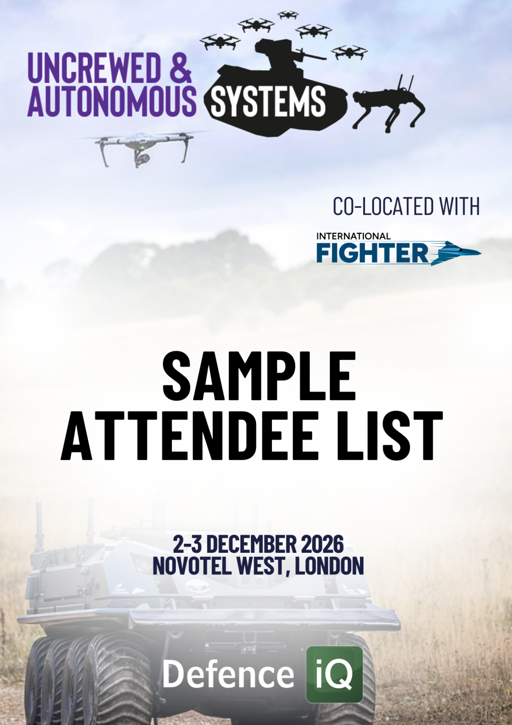 Uncrewed & Autonomous Systems: Sample Attendee List