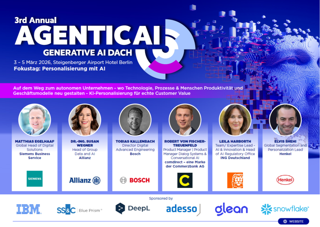 3. Jahreskonferenz Agentic AI | Generative AI DACH 2026 AGENDA