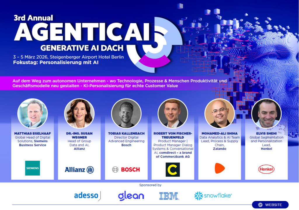 3. Jahreskonferenz Agentic AI | Generative AI DACH 2026 AGENDA