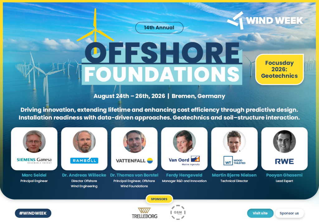Conference Agenda - Offshore Foundations Conference | Wind Week 2026
