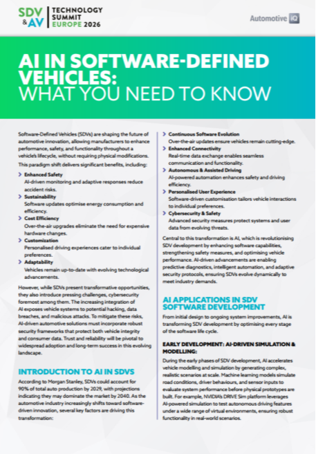 AI in Software-Defined Vehicles: What You Need To Know