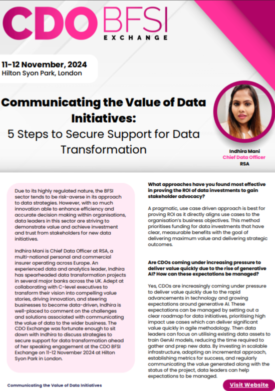Communicating the Value of Data Initiatives: 5 Steps to Secure Support for Data Transformation