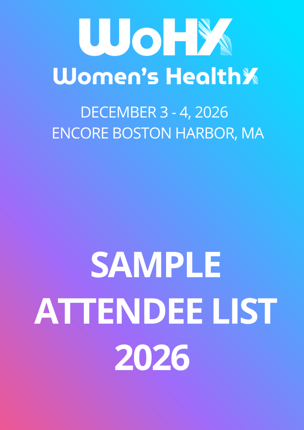 Sample Attendee List