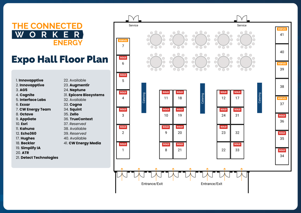Exhibition Floor Plan – The Connected Worker: Energy Summit