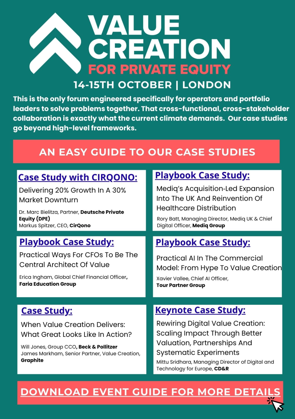 An Easy Guide to the Value Creation for Private Equity Summit Case Studies