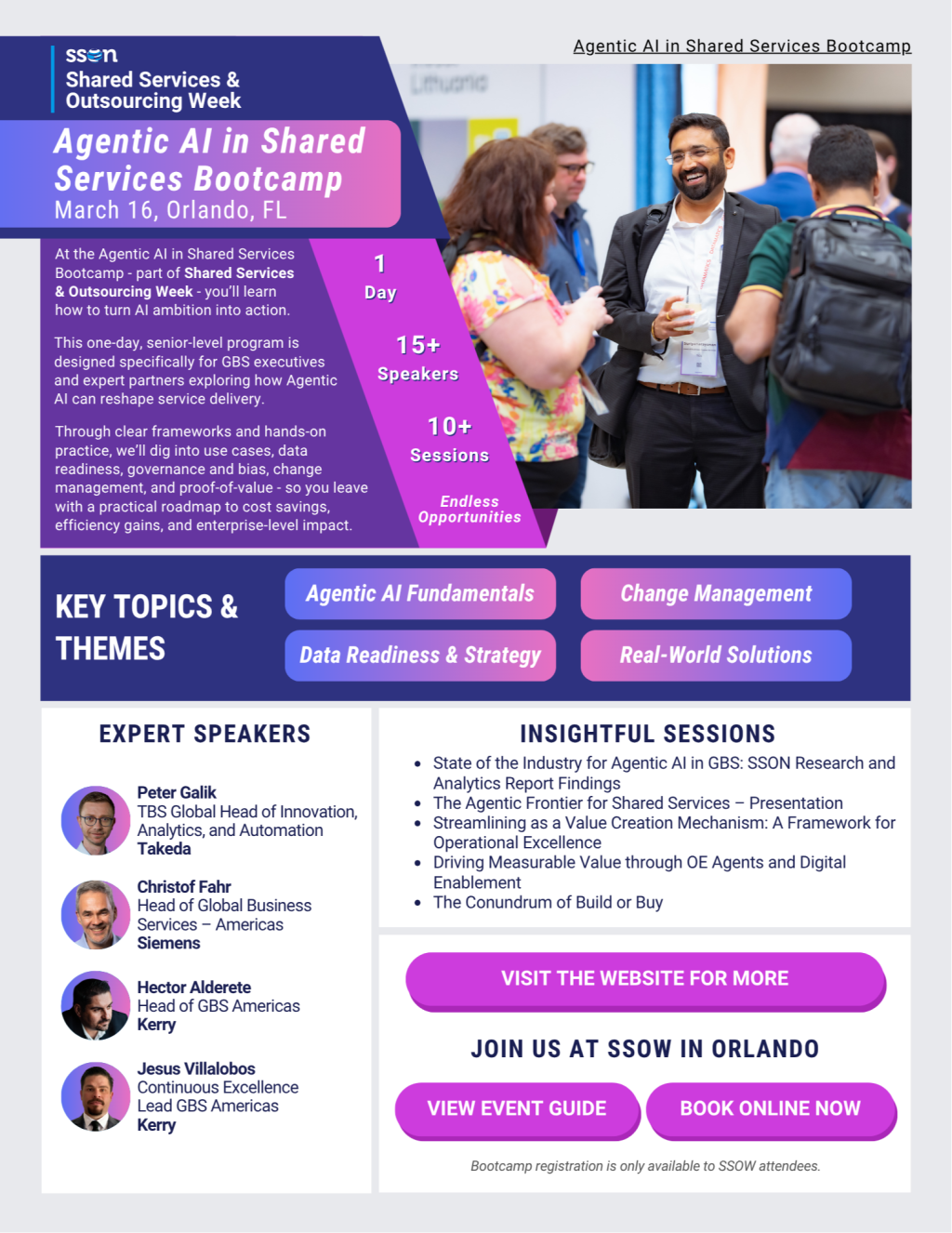 Agentic AI in Shared Services Bootcamp - One Pager