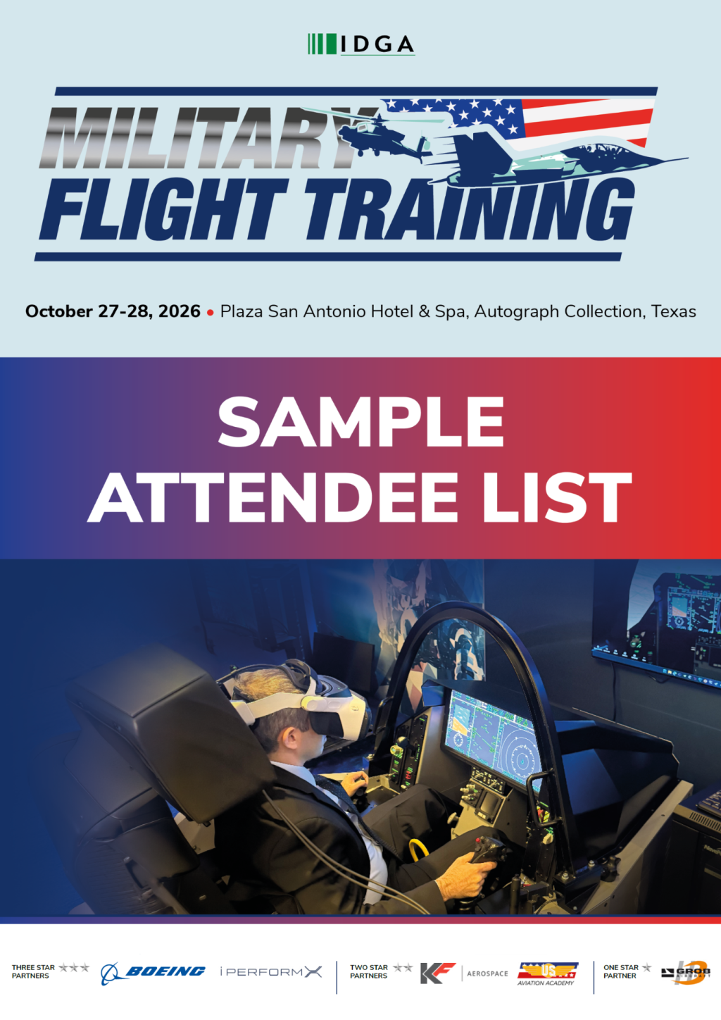 Sample Attendee List | Military Flight Training USA