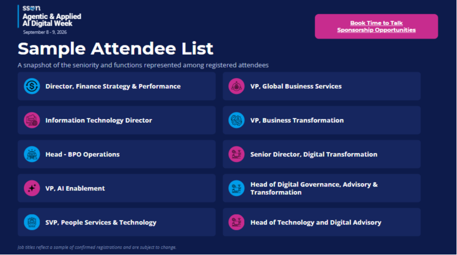 Agentic AI Digital Week Sample Attendee Snapshot