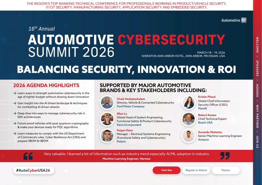 16th Automotive Cybersecurity Summit 2026 | Agenda