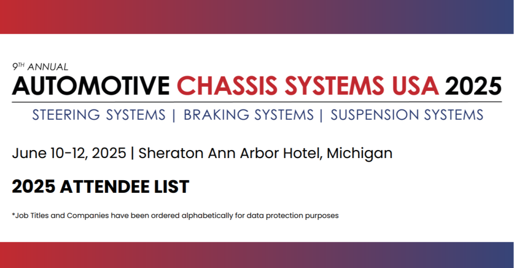 Who Attended Automotive Chassis Systems USA 2025?