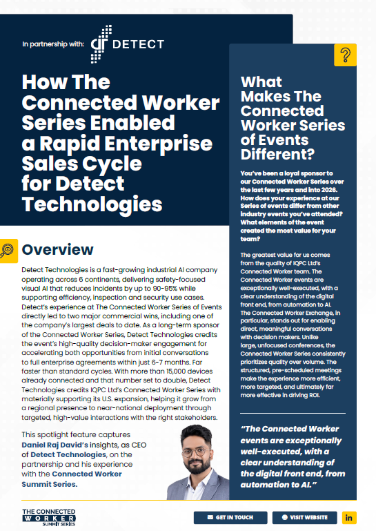 How The Connected Worker Series Enabled a Rapid Enterprise Sales Cycle for Detect Technologies