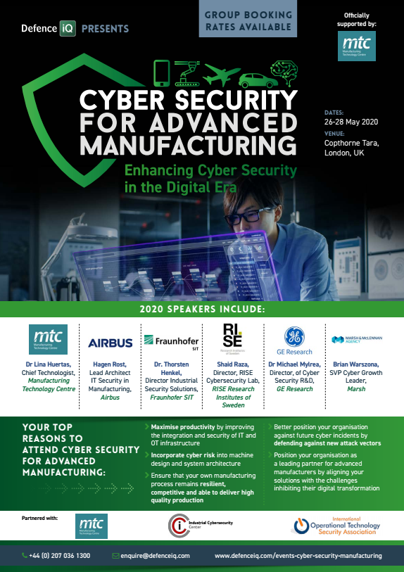Cyber Security for Advanced Manufacturing Agenda