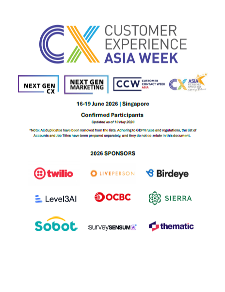 CX Asia Week 2026 Attendee List (Solution Providers)
