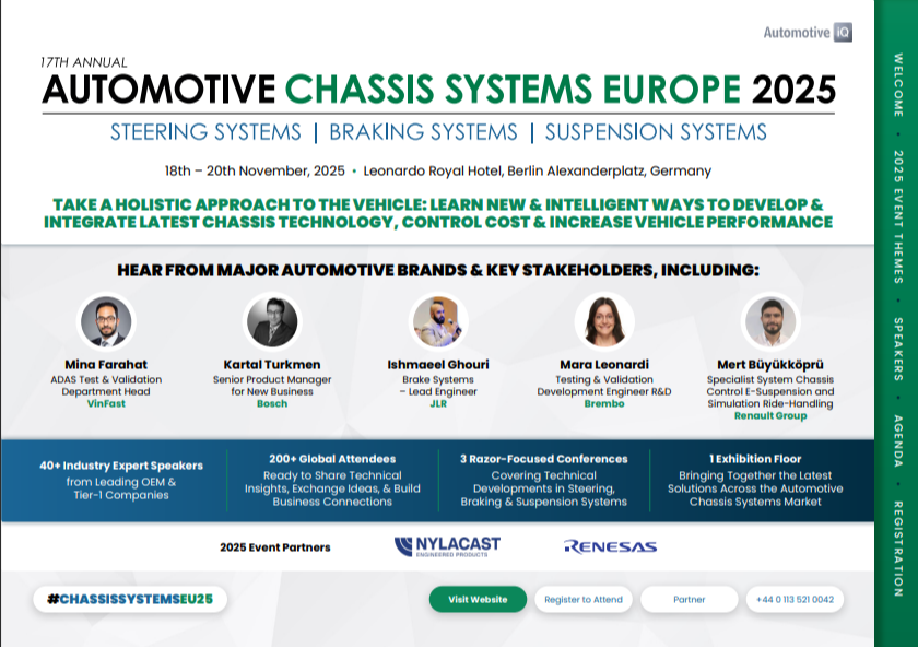 Automotive Chassis Systems Europe 2025 Agenda
