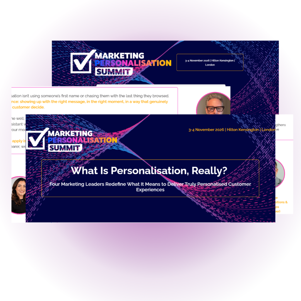 Talking Heads Infographic | What is Personalisation, Really? Four Marketing Leaders Redefine What It Means to Deliver Truly Personalised Customer Experiences