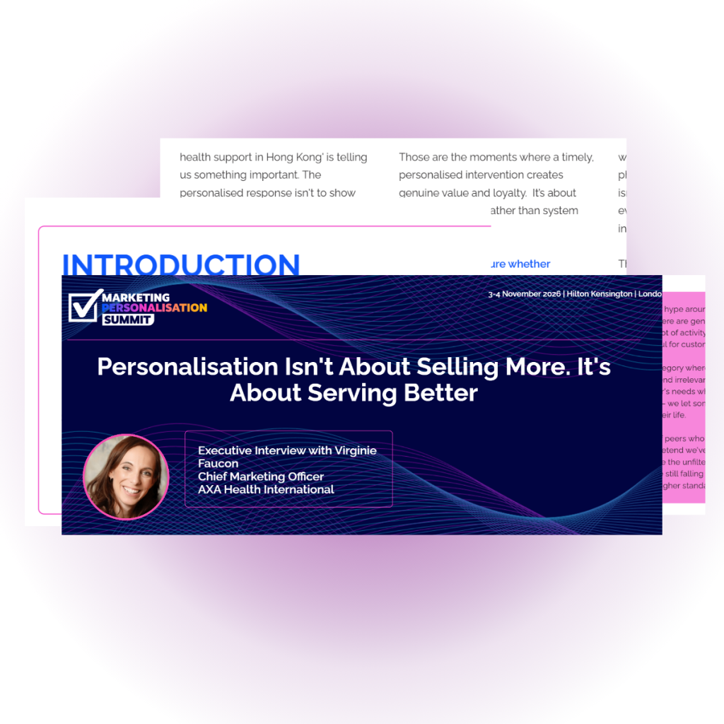 Speaker Interview | Personalisation Isn't About Selling More. It's About Serving Better